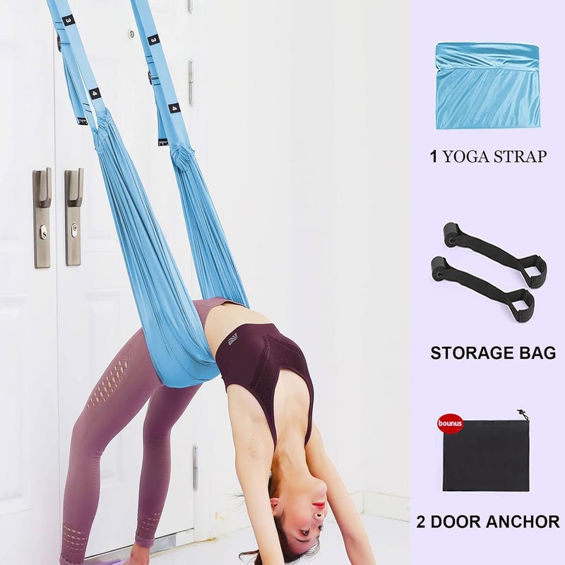 tchrules Leg Stretcher Strap, Backbend Training Belt with Door Anchor, Flexibility Trainer Stretching Equipment Assist Stretch Strap for Fitness Gymnastics Dance Aerial Yoga Ballet - Image 5